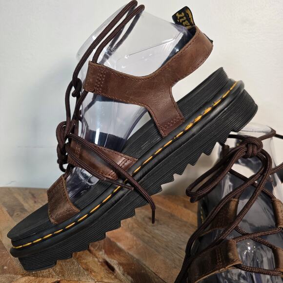 Dr. Martens Nartilla Gladiator Sandals US 10 Women’s Brown Leather Platform - Picture 6 of 10